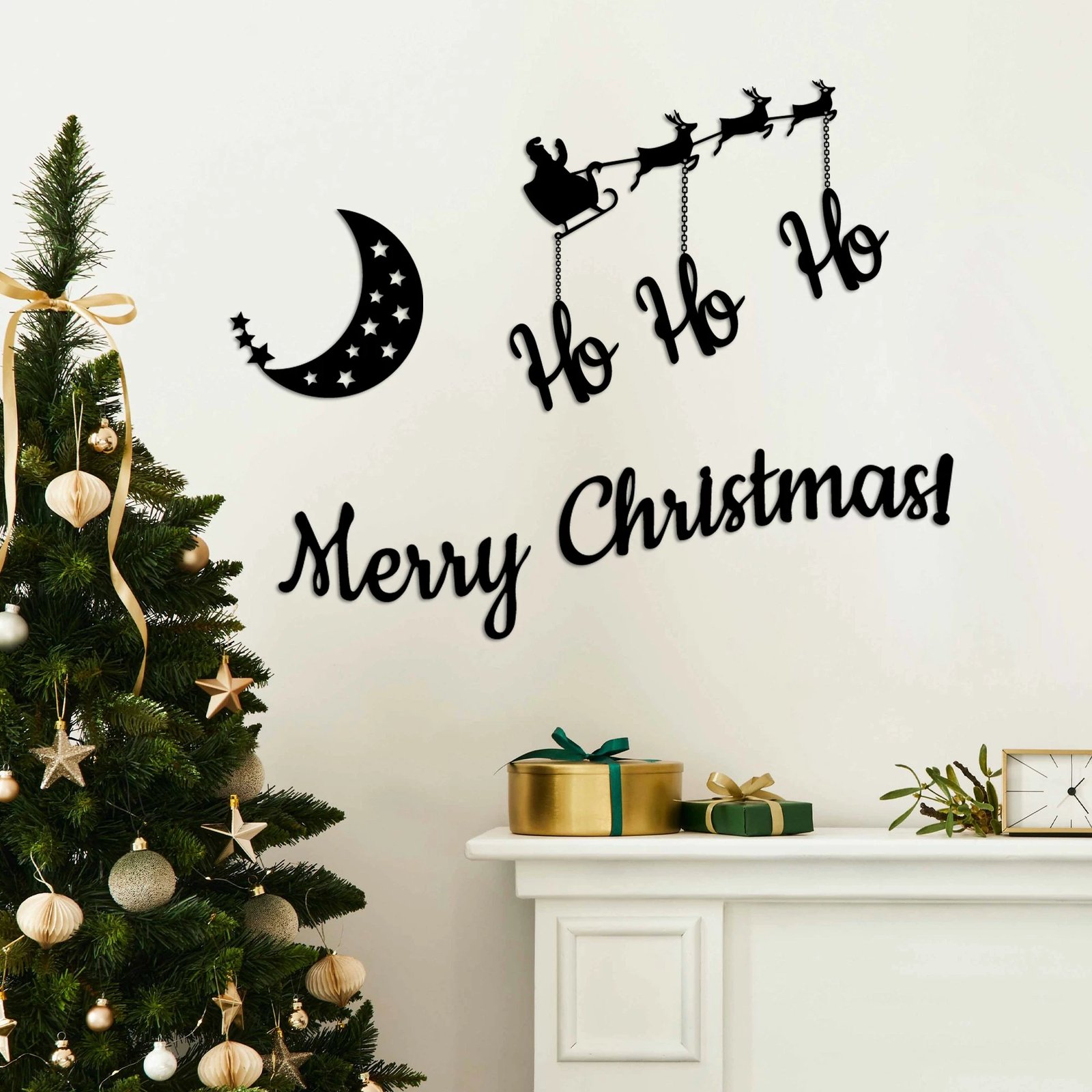 Aksesor dekorativ metalik për mur, Wallity, Vit i Ri 1 Aksesor dekorativ metalik për mur, Wallity, Vit i Ri 1