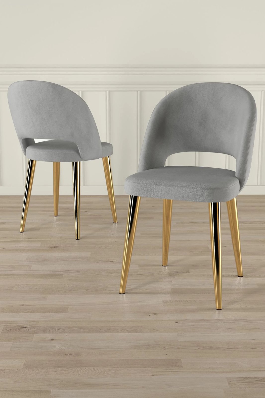 Set karrigesh (6 copë), Hanah Home, Pane, gri, ari