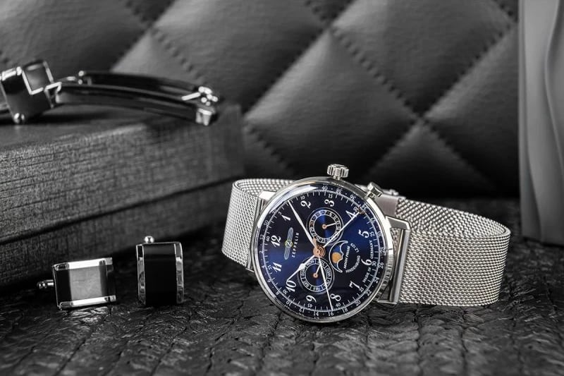 Orë dore për meshkuj Zeppelin, argjendi