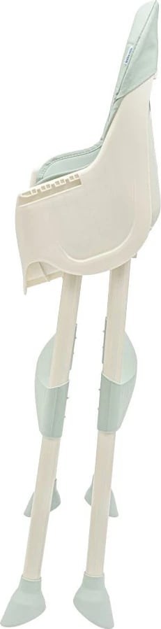 Karrige e lartë ushqimi, BABY MIX, Nora, tabaka e dyfishtë e rregullueshme, rrip sigurie 5-pikësh, deri 15 kg, jeshile e zbehtë