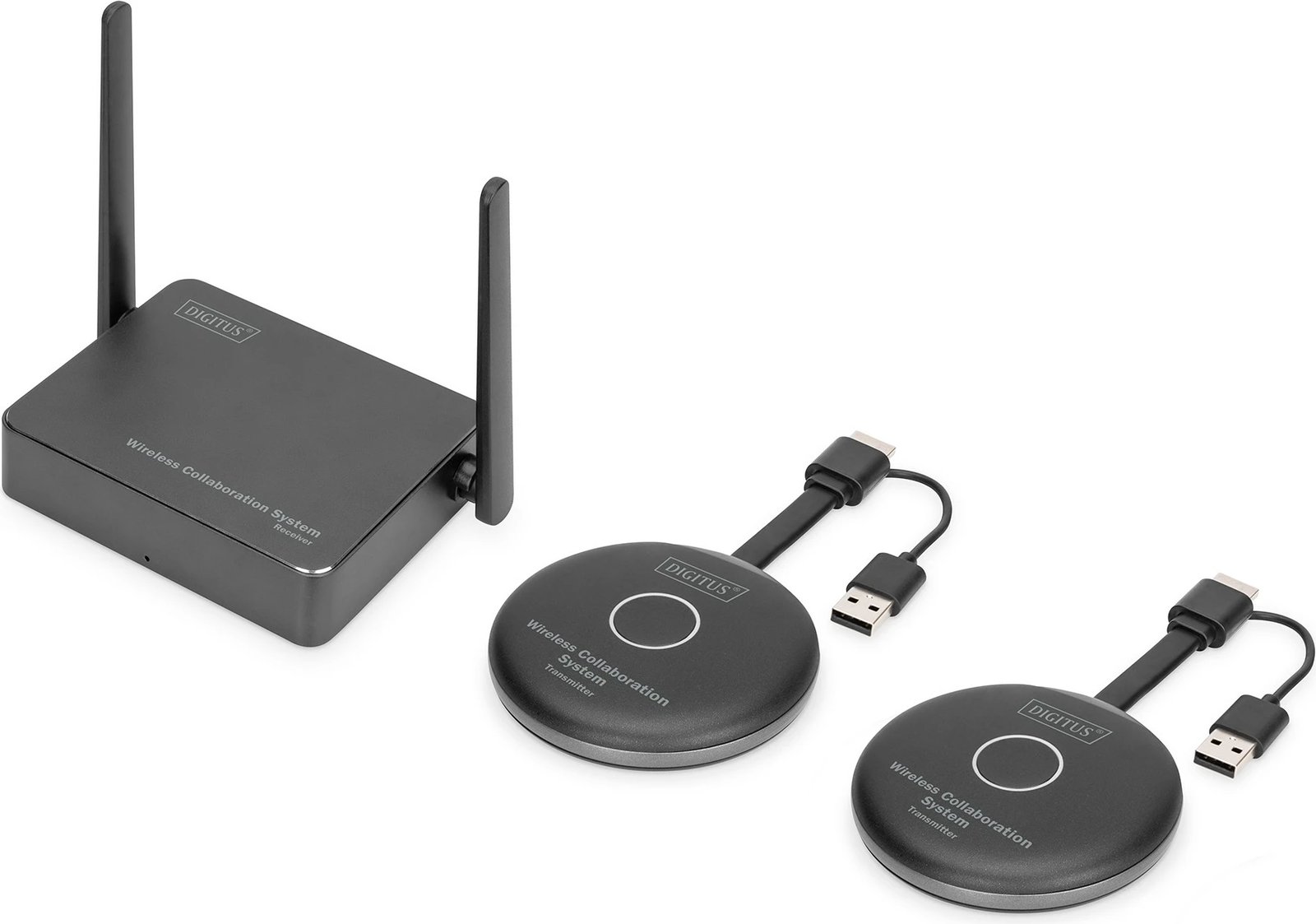 Sistem bashkëpunimi pa tela Digitus Click & Present Pro, desktop, HDMI, Wi-Fi 5, i zi/gri