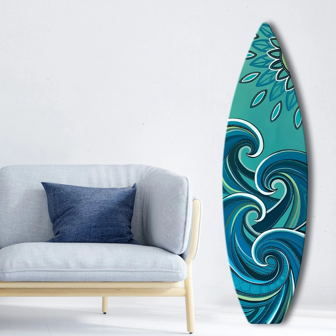 Pikturë dekorative MDF, shumëngjyrëshe, SRF3882, 40x140cm