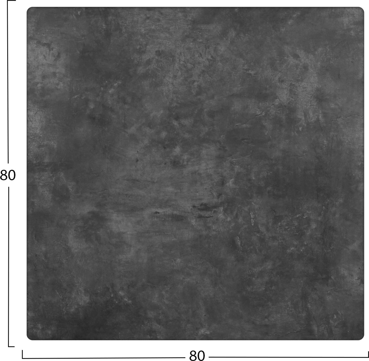 Sipërfaqe tavoline kompakte HPL, ngjyrë çimento, 80x80cm, FH5162.02