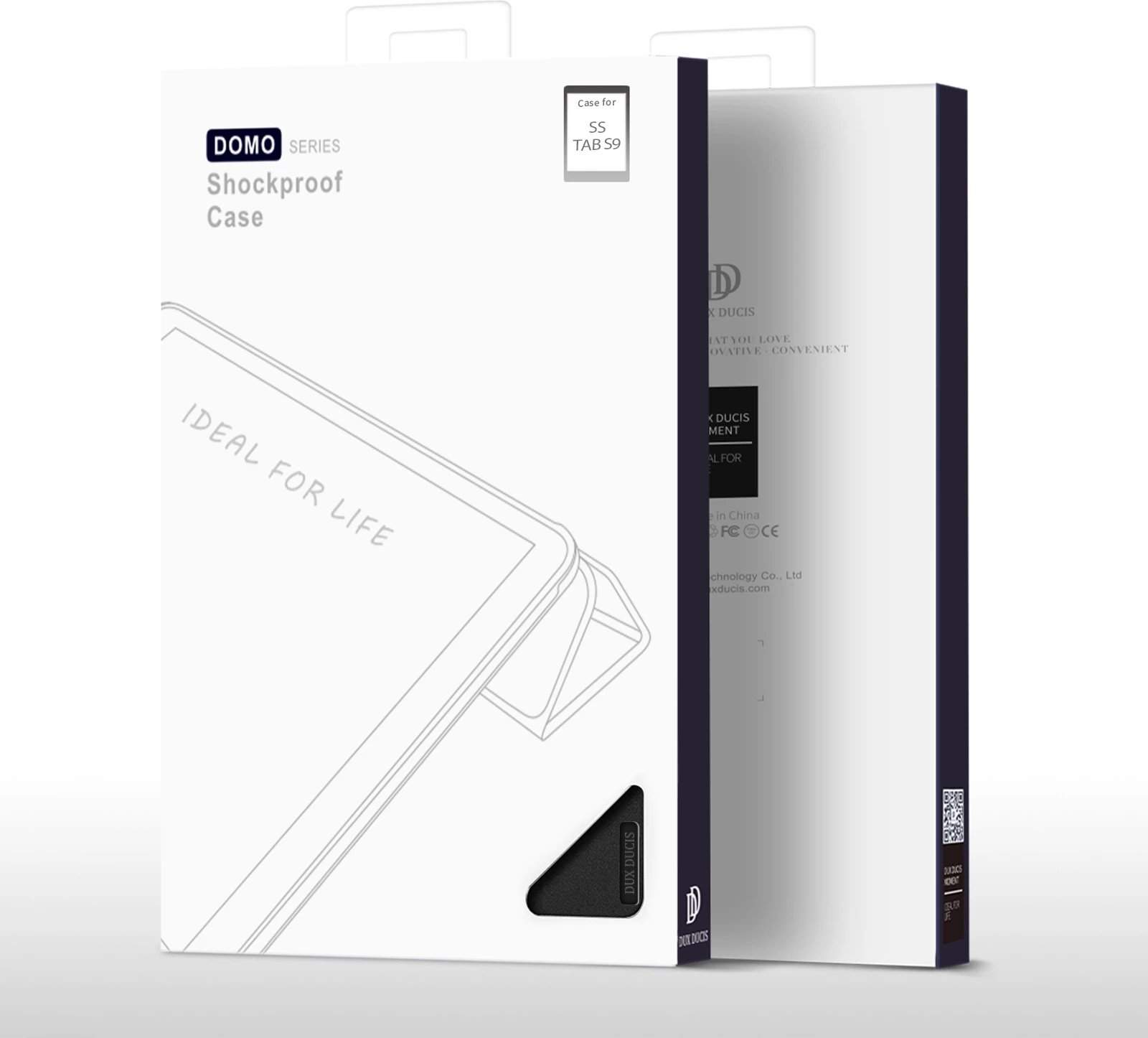 Mbështjellës tabletë Dux Ducis Domo për Samsung Galaxy Tab S9 FE, i zi