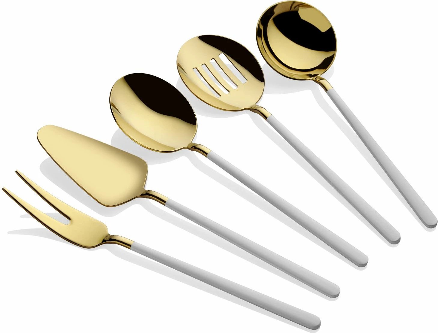 Set shërbimi (5 copë), Hermia Concept, Allegra, ngjyrë ari dhe e bardhë