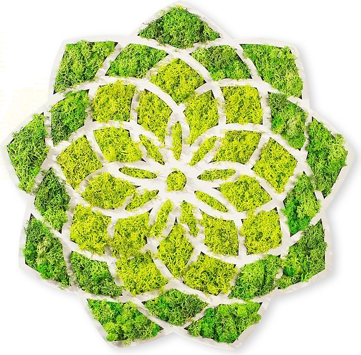 Aksesor dekorativ për mur Wallity, Daisy, jeshile dhe e bardhë