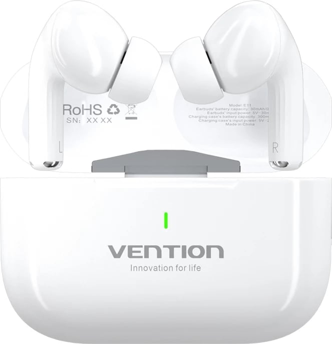 Kufje TWS Vention Echo Lite E11, të bardha