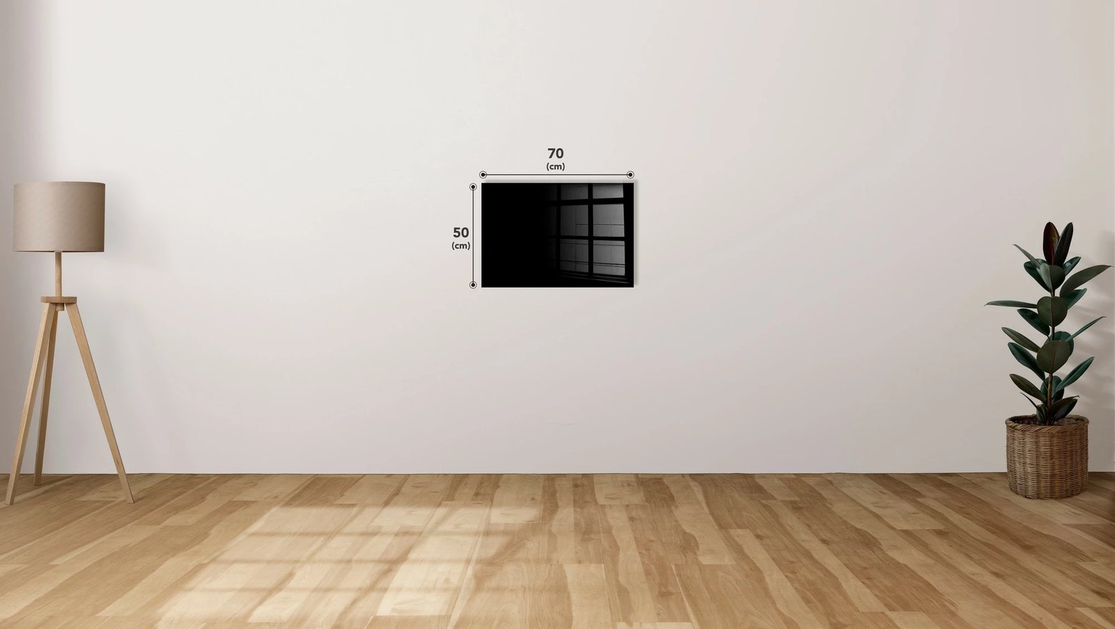 Pikturë dekorative prej xhami të temperuar, shumëngjyrëshe, Wallity 1657, 50x70cm