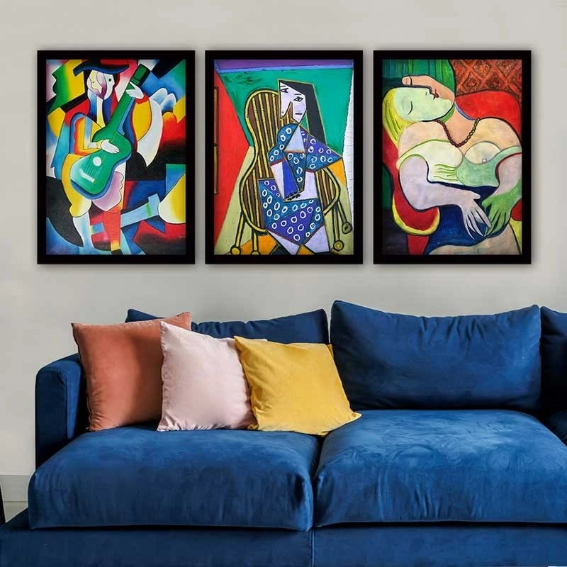 Pikturë dekorative me kornizë (3 copë), Wallity, 3SC_UNPP13_3545