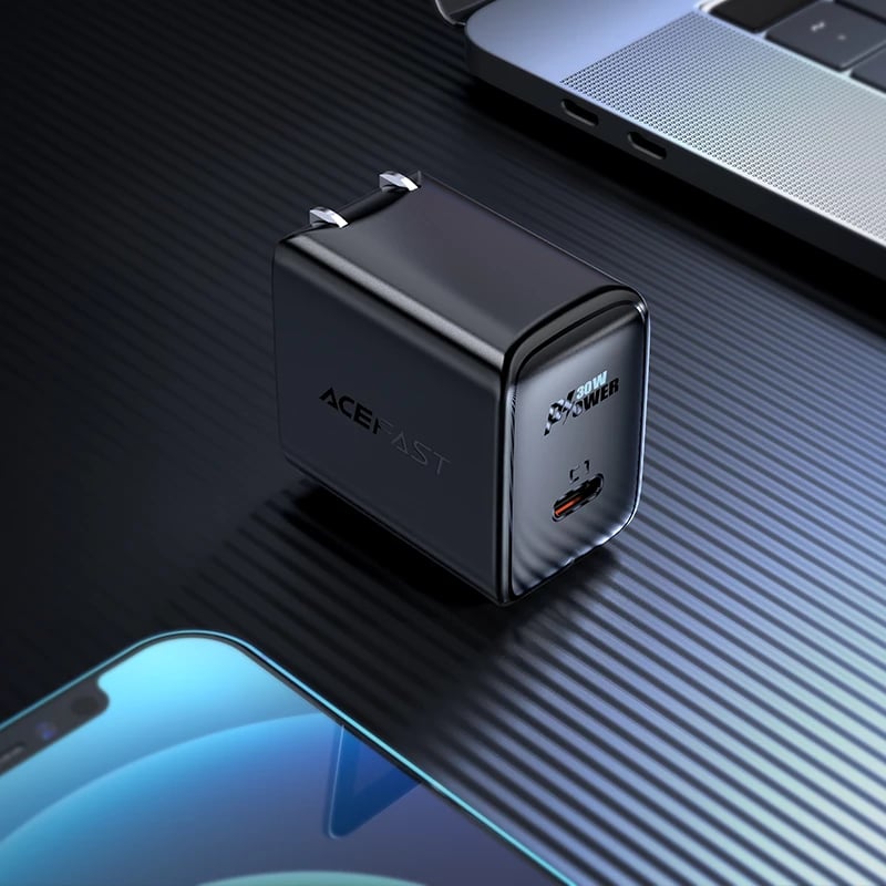 Karikues muri Acefast A23, 30W, GaN, USB-C, i zi
