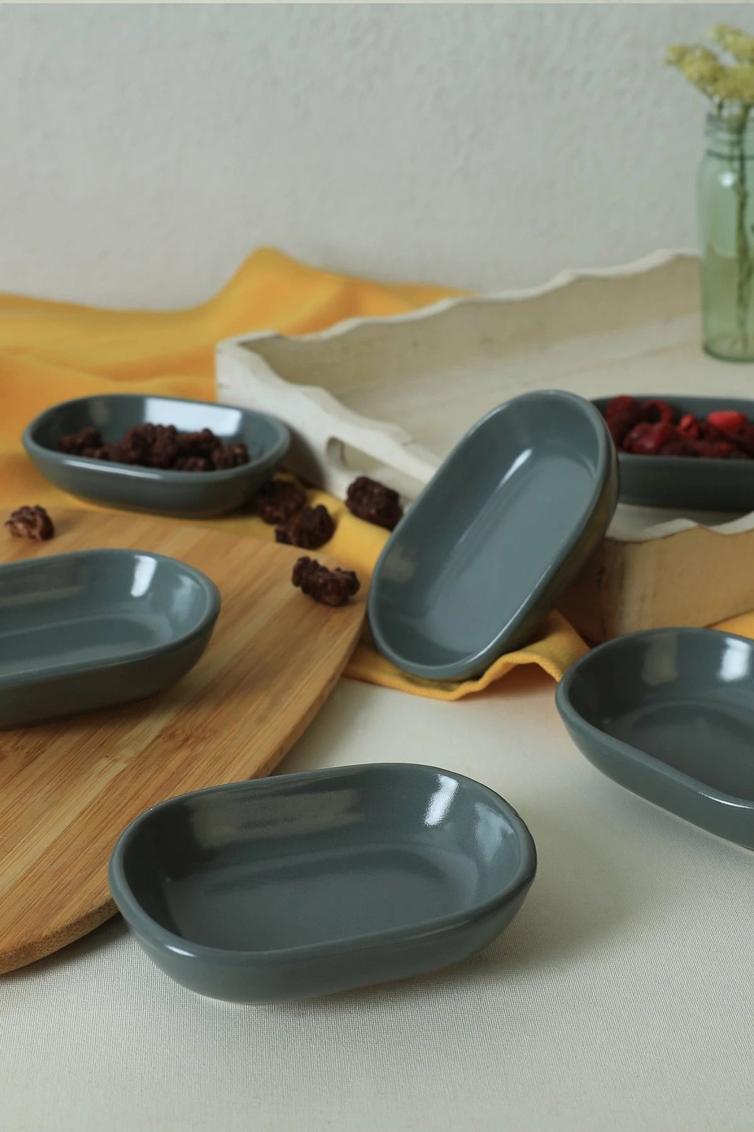 Set pjatash për meze (6 copë), Hermia Concept, X0001611600000000000000000, ngjyrë jeshile e çelët