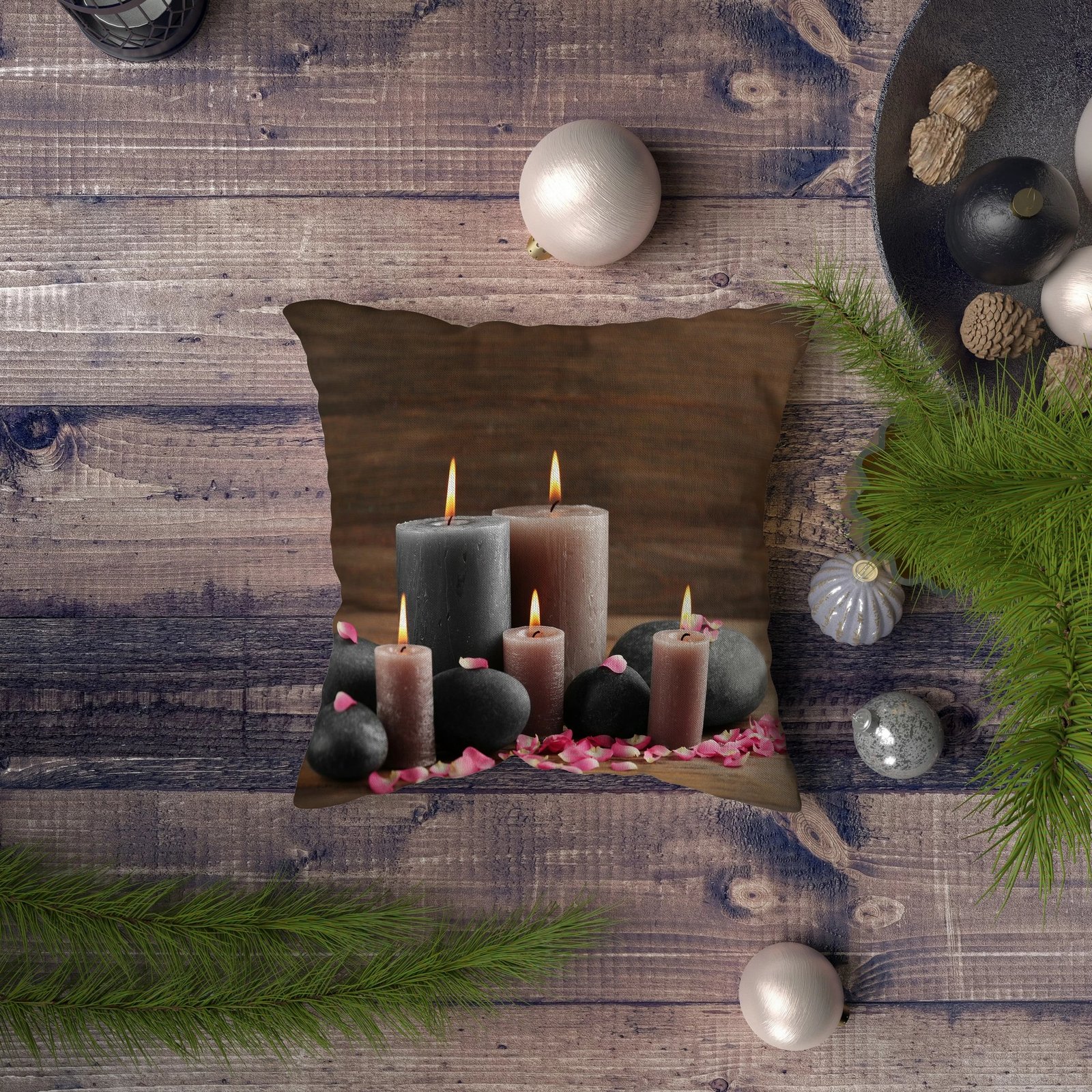 Jastëk dekorativ Aberto Design, NYXMAS081, shumëngjyrësh, 43x43cm