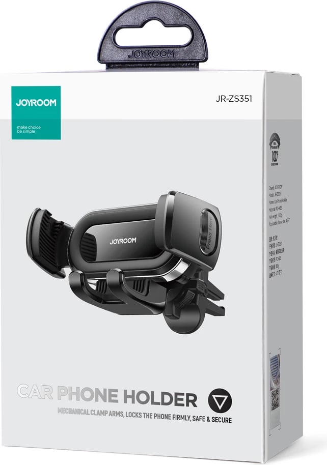 Mbajtës telefoni Joyroom JR-ZS351 për grilë ajri, argjend