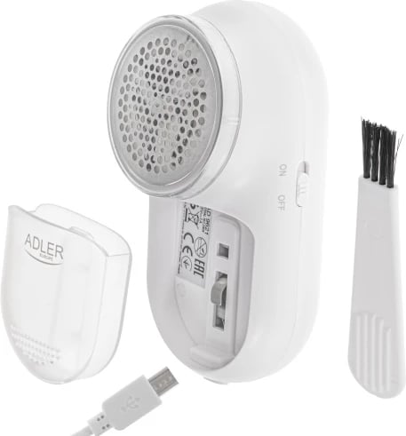 Makinë heqëse pezulash rrobash, Adler AD 9621, USB rimbushëse 6500 rpm 40 min, teh inox 4.5x4.5 cm, bateri 600 mAh