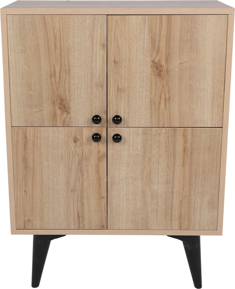 Dollap multifunksional Skye Decor, Senegal, ngjyrë lisi dhe e zezë