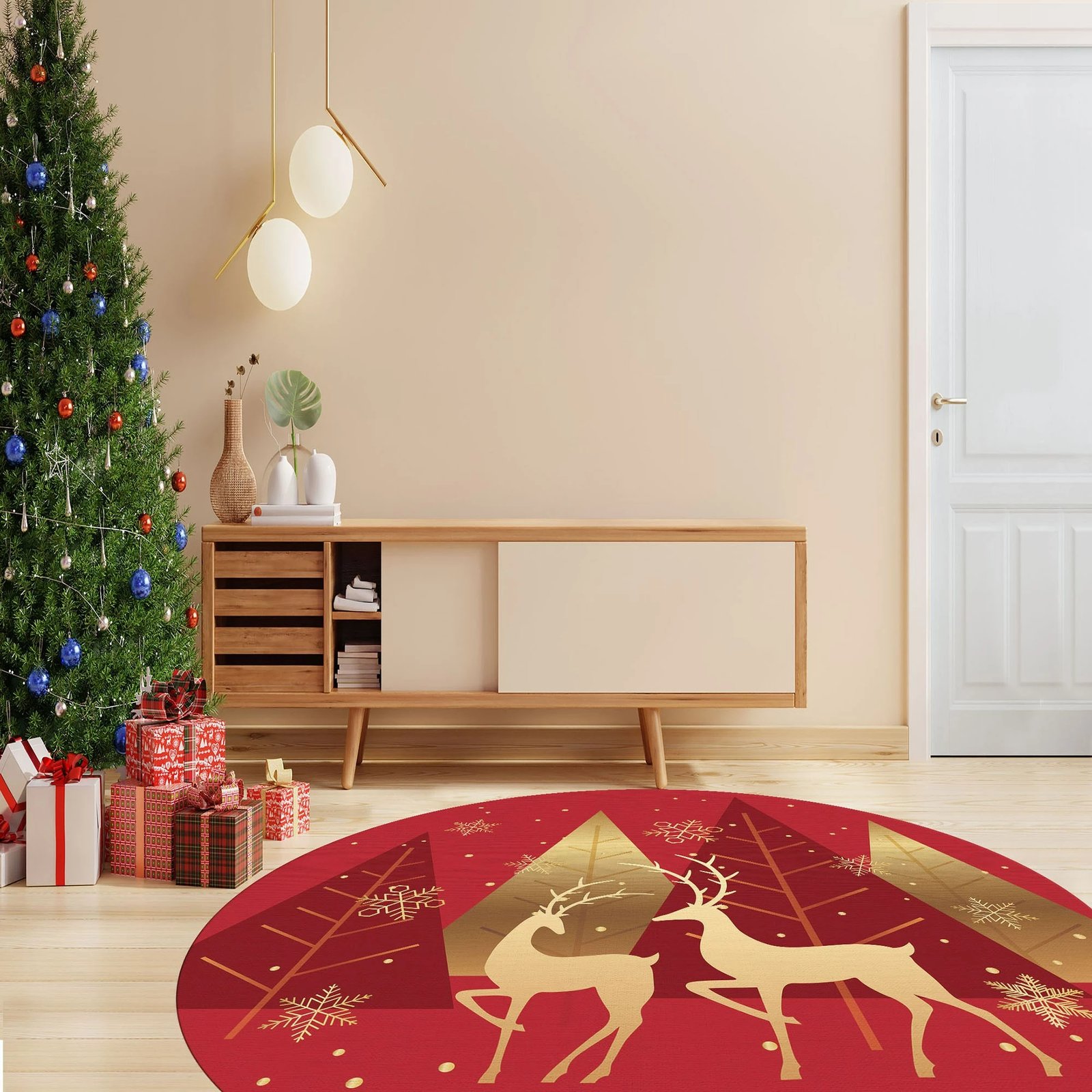 Qilim i rrumbullakët, i kuq e ari, Conceptum Hypnose, 80cm