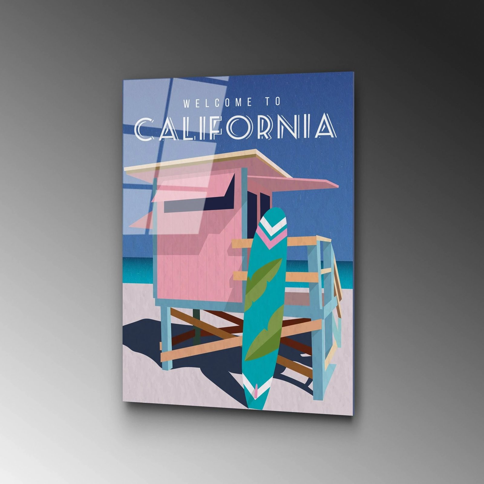 Pikturë dekorative prej xhami të temperuar, shumëngjyrëshe, UV-1013, 30x45cm