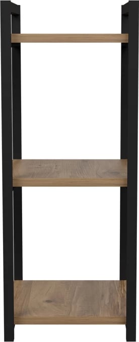 Raft metalik dhe melamine, ngjyrë natyrale, 33x28x70cm