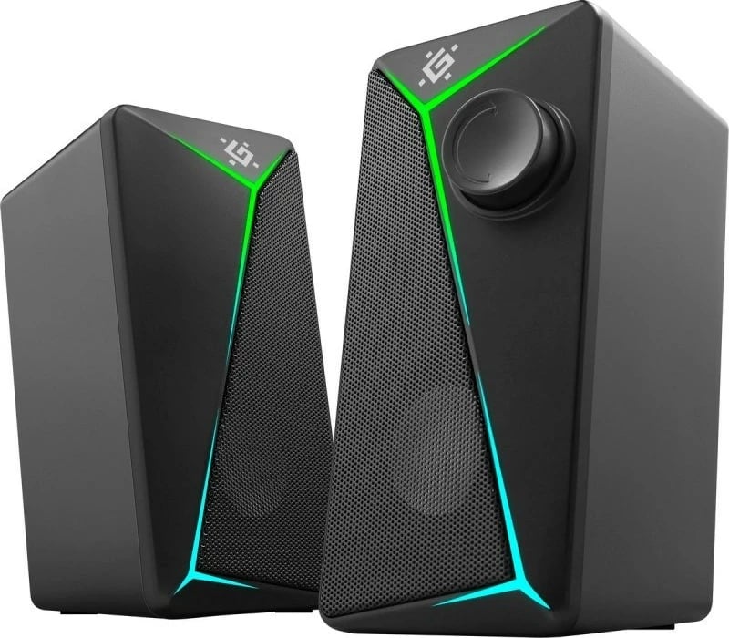 Altoparlantë Defender J5 2.0, 6W, LED, USB, të zi