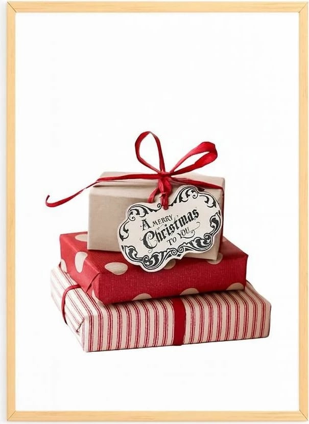 Pikturë dekorative me kornizë, shumëngjyrëshe, Wallity, Nwyearsngmdl108, 33x48cm