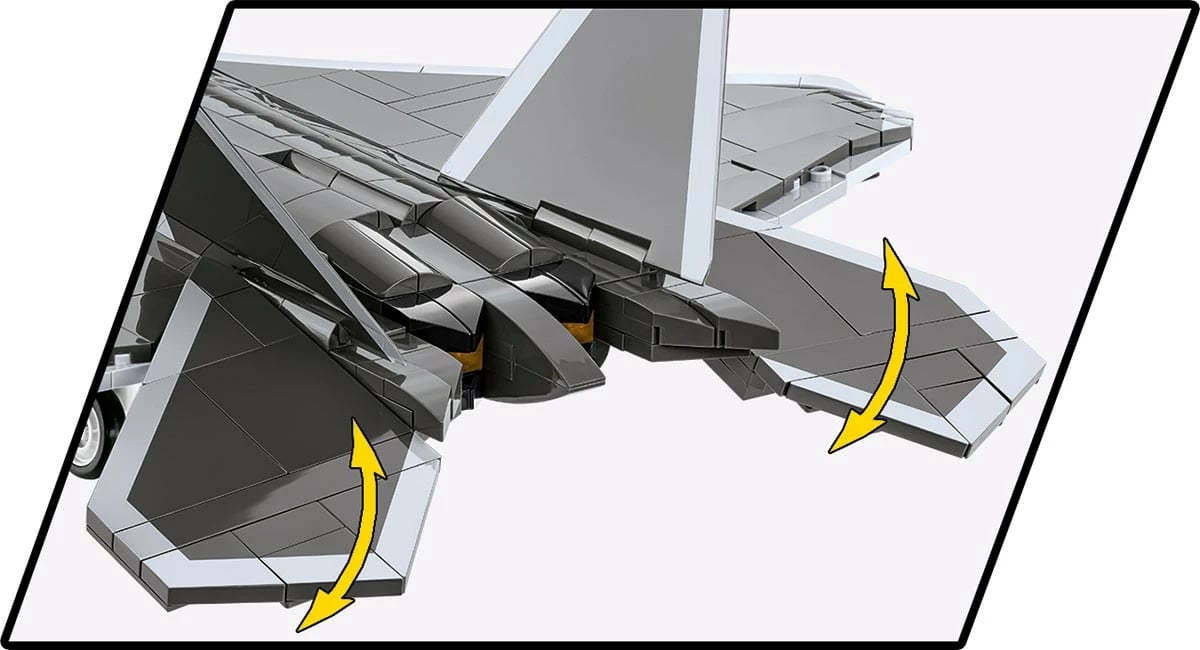 Set lodrash ndërtimi Cobi Klocki Armed Forces Lockheed F-22 Raptor, 695 pjesë, gri/zezë