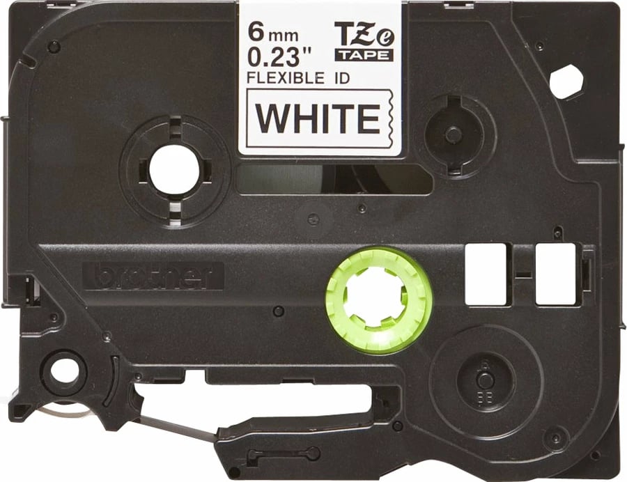 Kasetë etiketuese Brother TZe-FX211, 6mm, tekst i zi mbi të bardhë, 8m