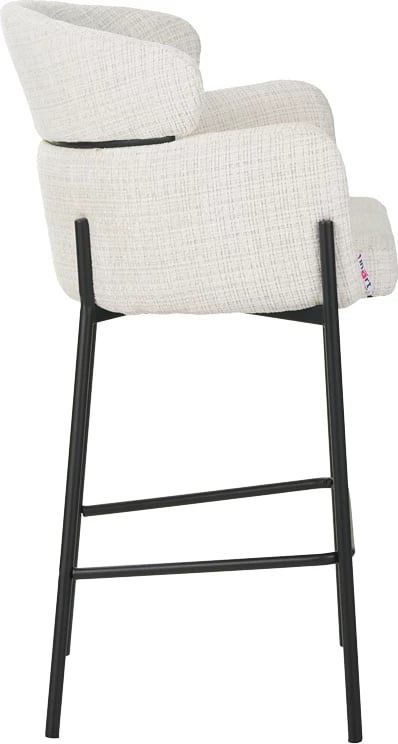 Karrige për bar Tolerse, material stof, këmbë metalike të zeza, bezhë