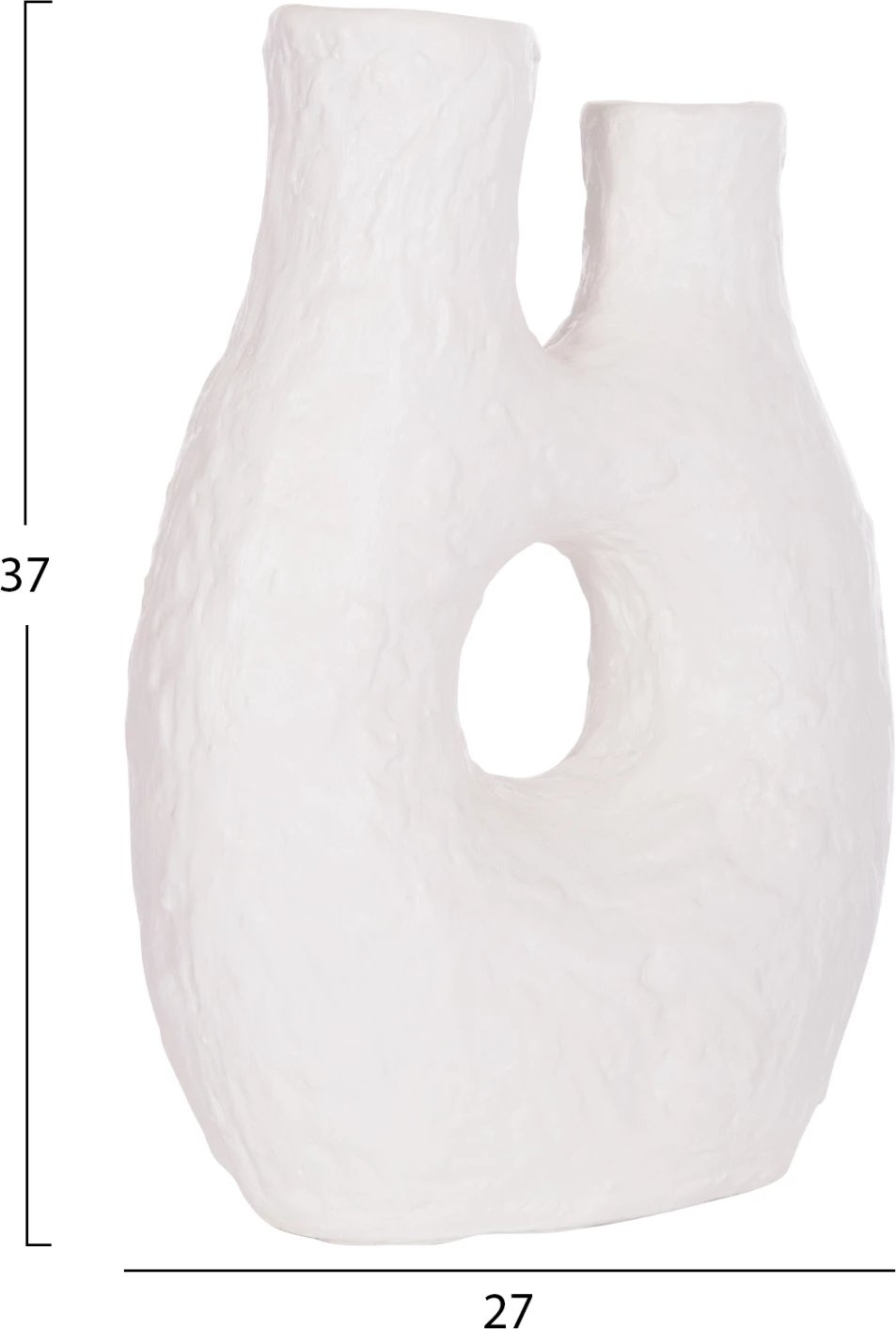 Vazo dekorative tavoline NAMENTIS, terrakotë, ngjyrë e bardhë, FH4665.02L, 27x13.5x37cm Vazo dekorative tavoline NAMENTIS, terrakotë, ngjyrë e bardhë, FH4665.02L, 27x13.5x37cm