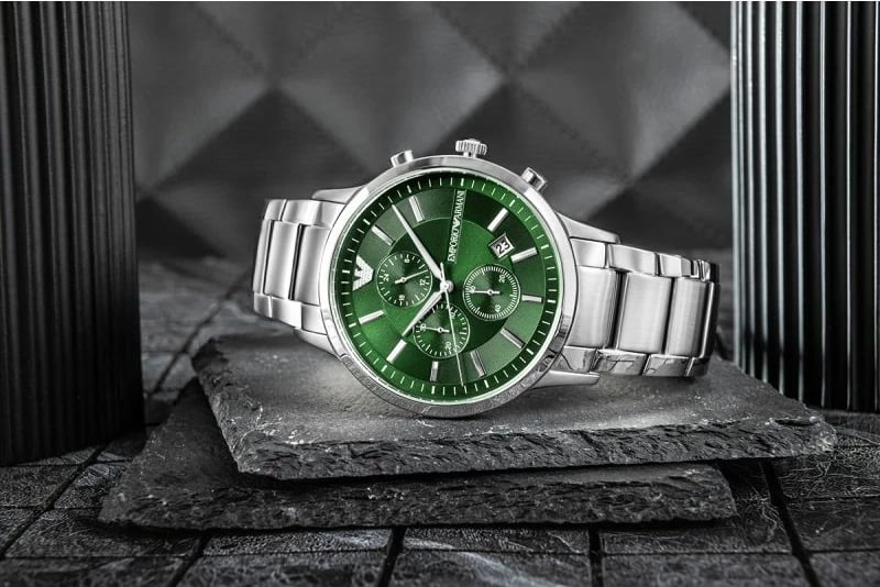 Orë dore për meshkuj Emporio Armani, argjend