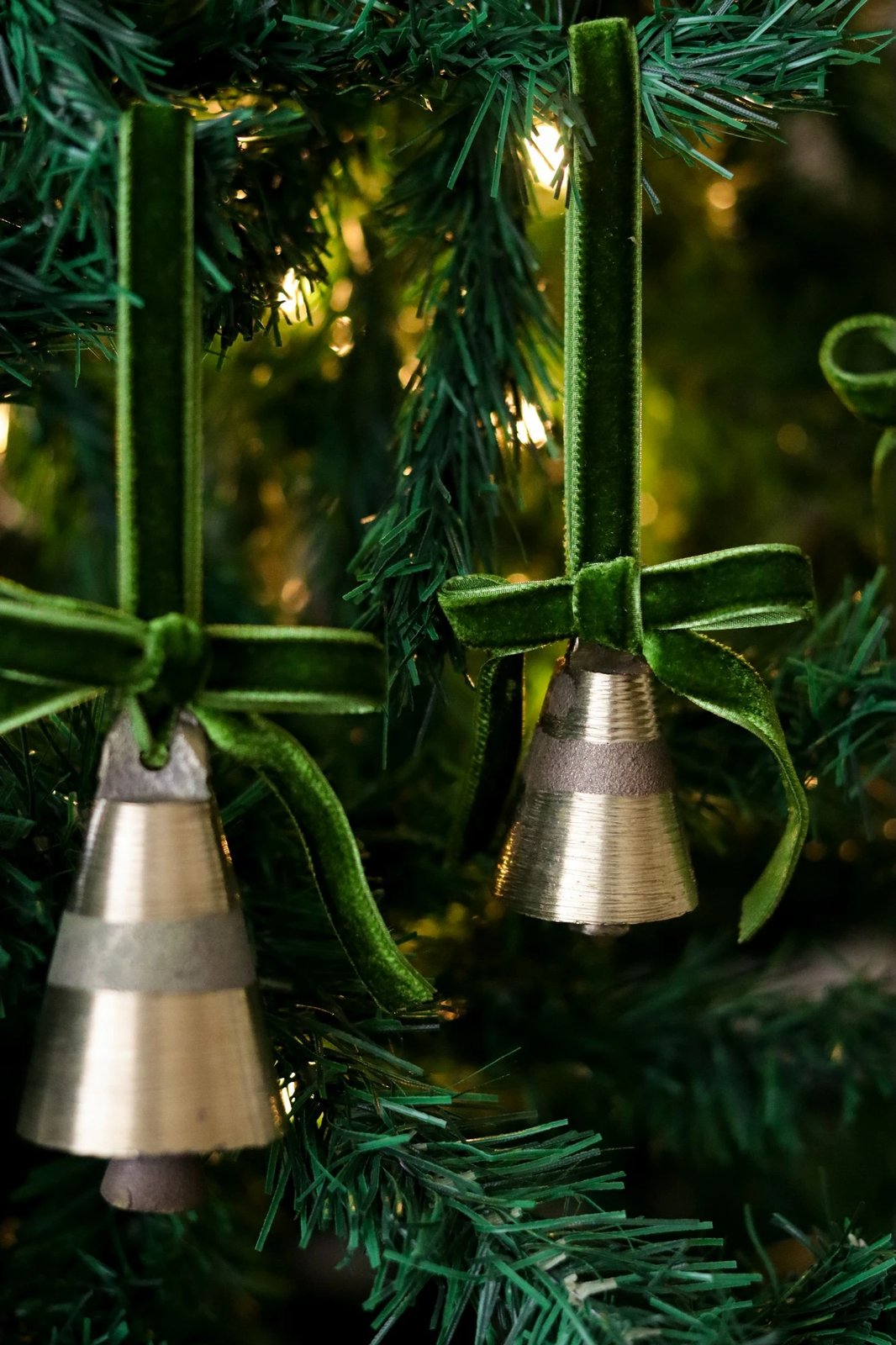 Stoli për pemë të Vitit të Ri, kadife, ngjyrë e gjelbër e çelët, Evila Originals, BSY234, 5x12cm