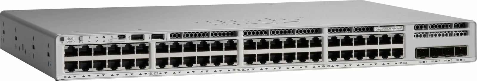 Switch Cisco C9200L-48PXG-4X-E, Managed, 48 porta, PoE, Gri