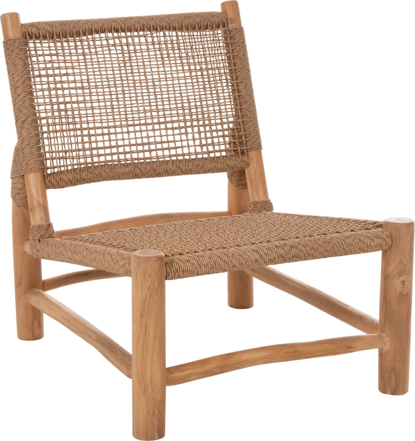 Karrige për brenda LONDER FH5986 dru TEAK dhe ratan sintetik 63x77x77Hcm