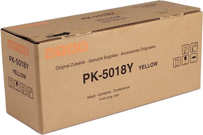 Toner, Utax PK-5018Y (1T02TWAUT0), rendiment 9,750–23,700 faqe, original, e verdhë