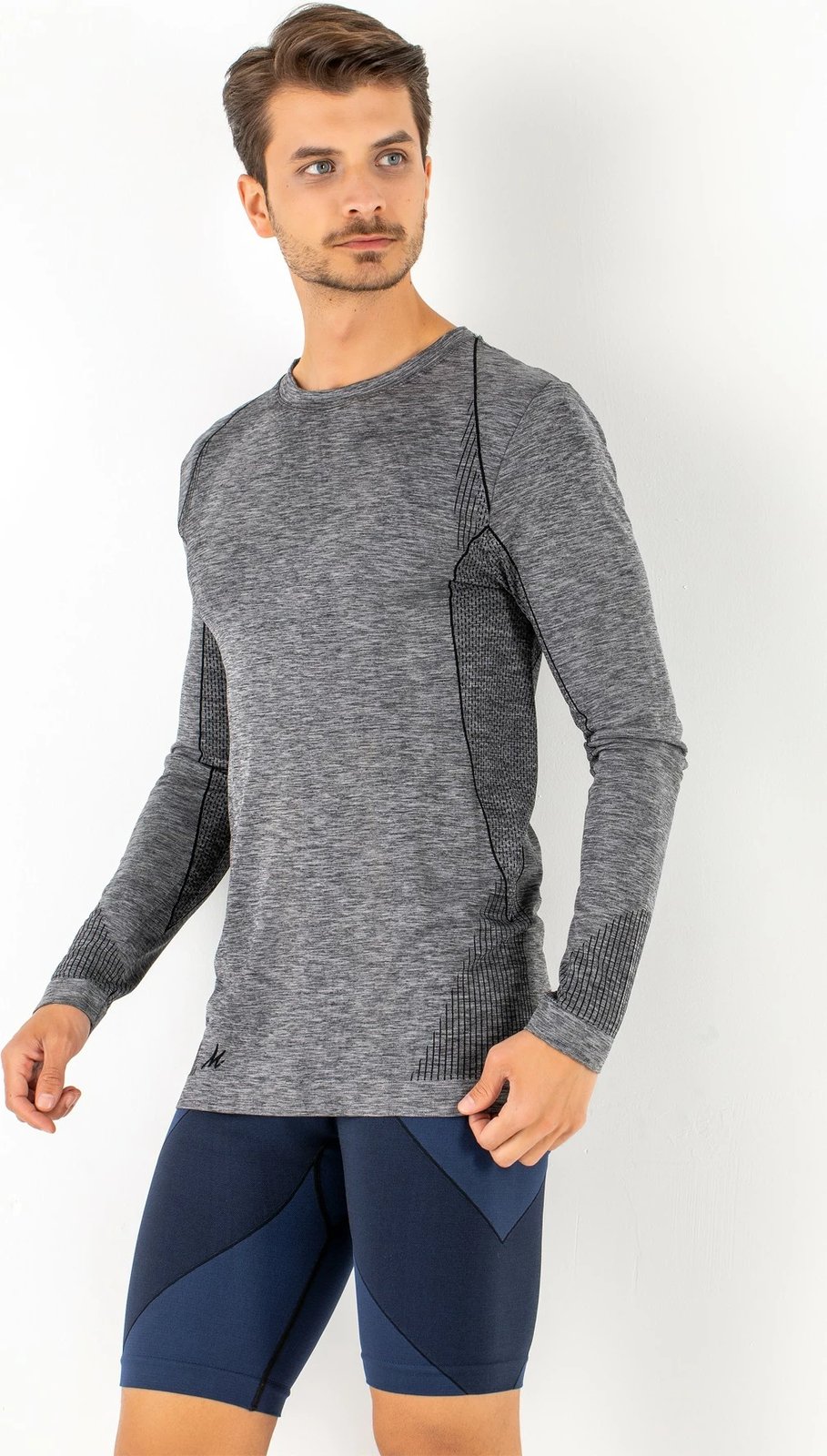 Bluzë sportive për meshkuj, ngjyrë gri, Jumeon, 237-007400002