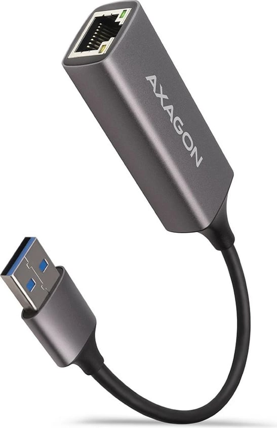 Adapter rrjeti AXAGON ADE-TR, USB-A 3.2 Gen 1 në Gigabit Ethernet, Titanium Gri