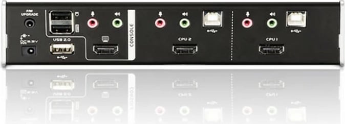 Switch KVM ATEN CS1792-AT-G, 2 porta HDMI/USB/Audio, i zi/argjendtë