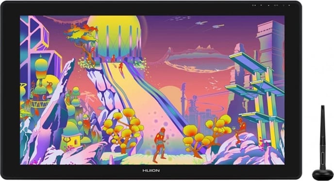 Tablet grafik Huion Kamvas 24 Plus GS2402, 23.8", QHD, stilolaps pa bateri, Gri e errët Tablet grafik Huion Kamvas 24 Plus GS2402, 23.8", QHD, stilolaps pa bateri, Gri e errët