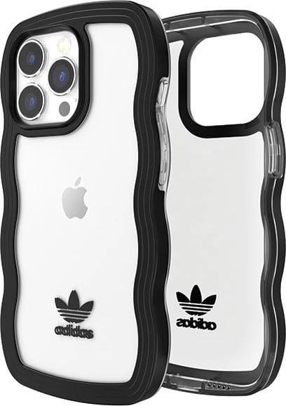 Mbështjellës Adidas OR Wavy Case për iPhone 13/13 Pro, 6.1", silikoni, zi-transparente