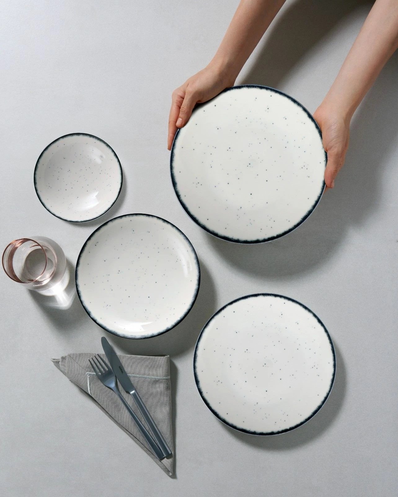 Set enësh për drekë, porcelan, 24 copë, Hermia, GBSATN24KY458SYH