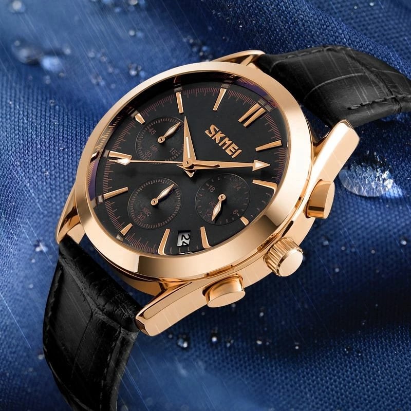 Orë dore për meshkuj Skmei, e zezë