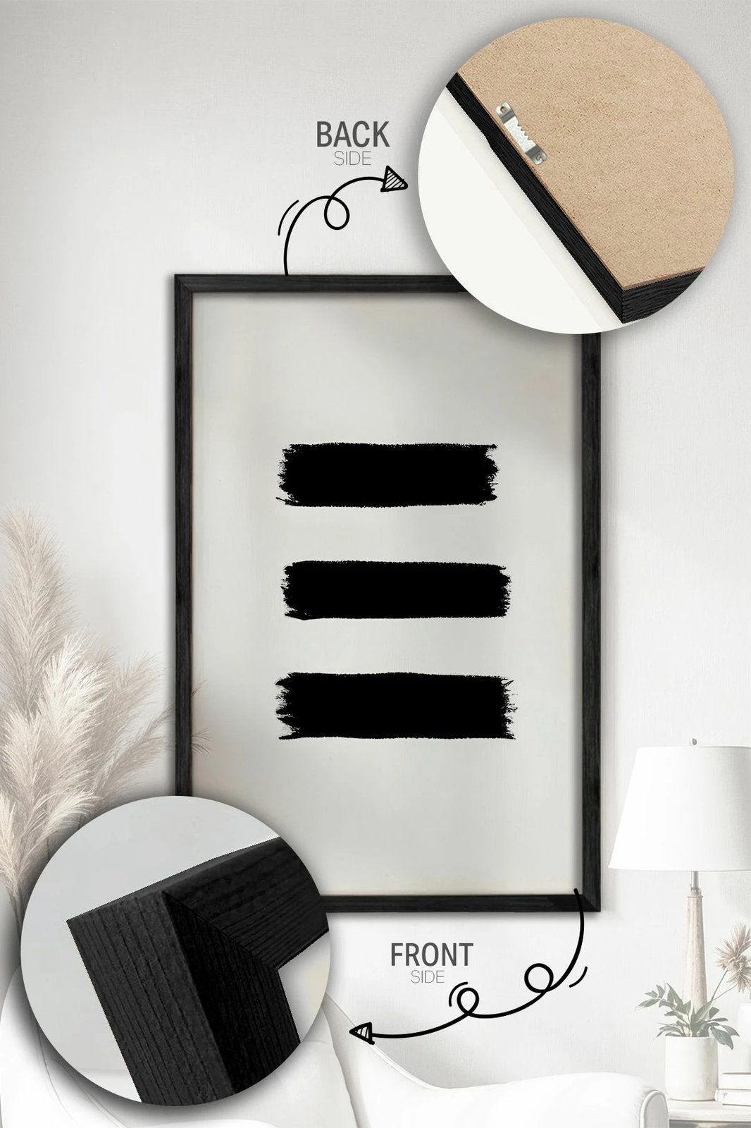 Pikturë dekorative me kornizë (3 copë), Wallity, Ersy3Syhcrv71