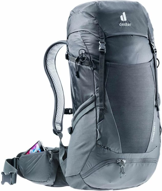 Çantë shpine Deuter, unisex, e zezë Çantë shpine Deuter, unisex, e zezë