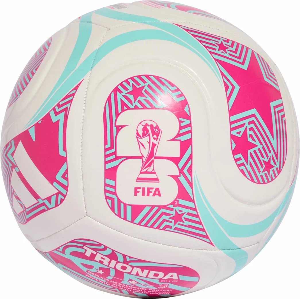 Top futbolli adidas për meshkuj, bardhë-rozë-kaltër