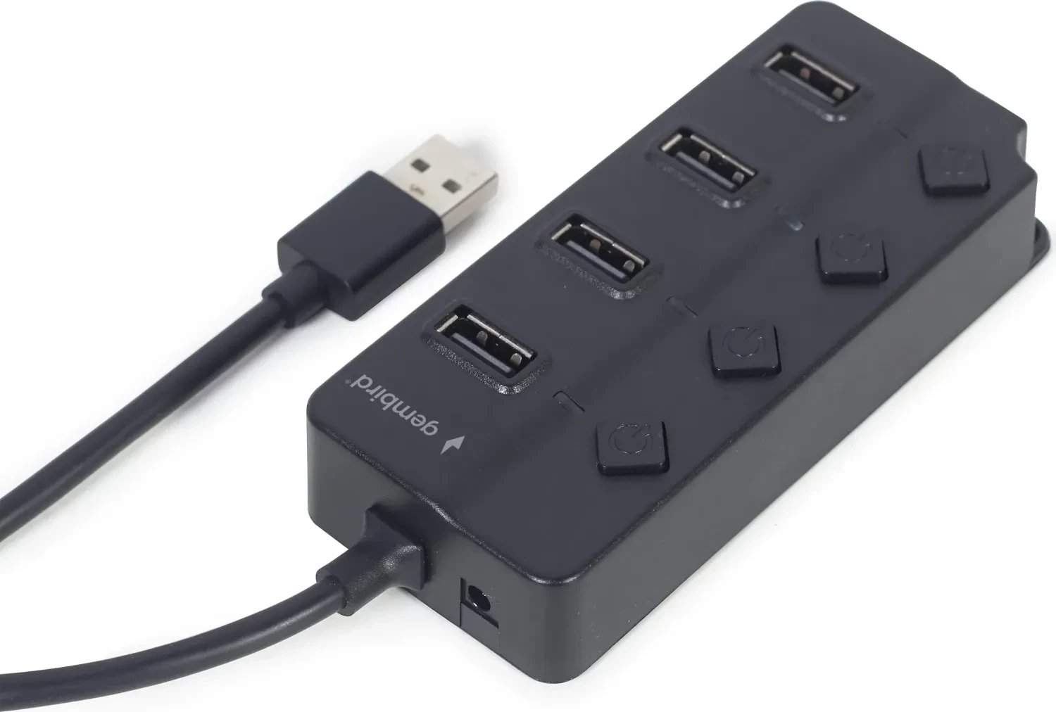 Hub Gembird, 4 x USB 2.0, e zezë