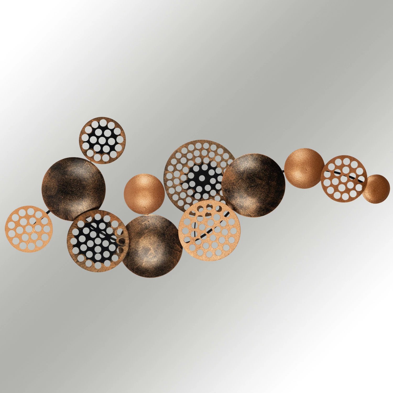 Aksesor dekorativ metalik për mur, Wallity Bronte, CH103-3