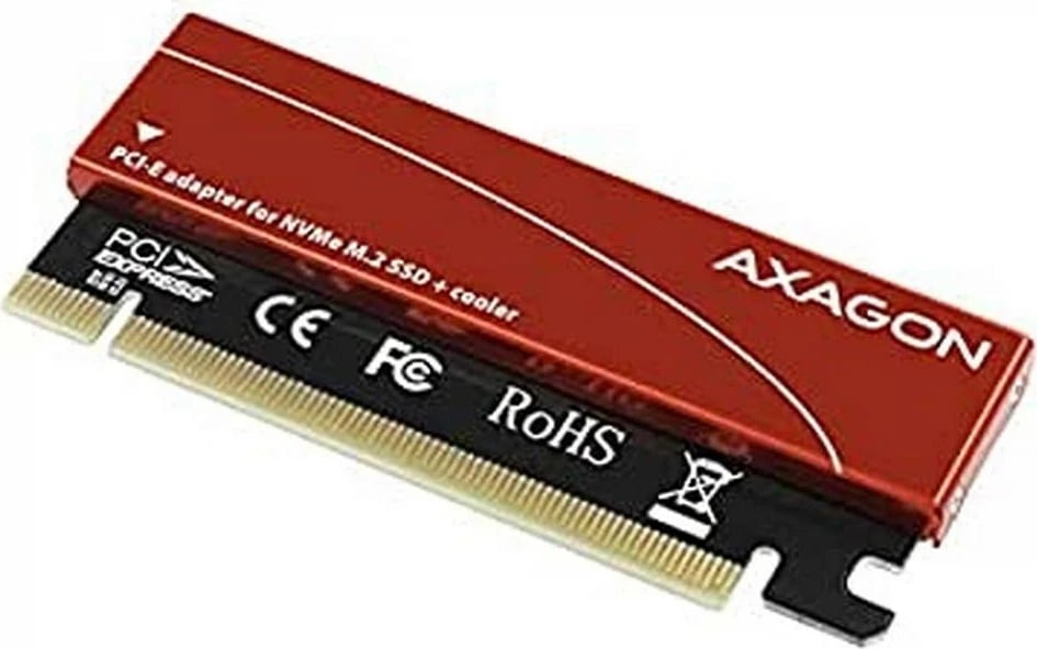 Adapter PCIe AXAGON PCEM2-S për SSD NVMe M.2, i zi