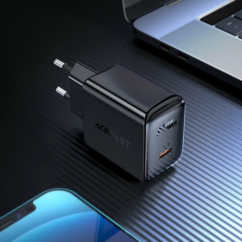 Karikues i shpejtë Acefast A1, USB Type-C, 20W, i bardhë