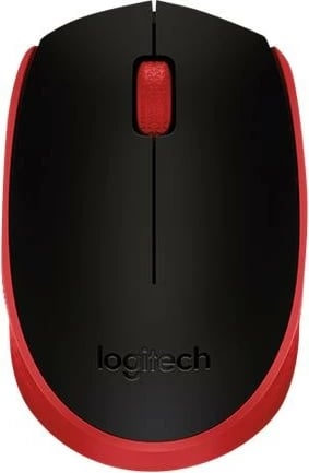 Maus Logitech M171 - Wireless, e zezë/kuqe