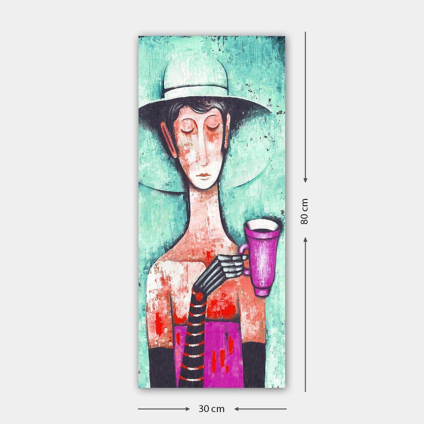 Pikturë dekorative në kanavacë, shumëngjyrëshe, DKY332607913_3080, 30x80cm