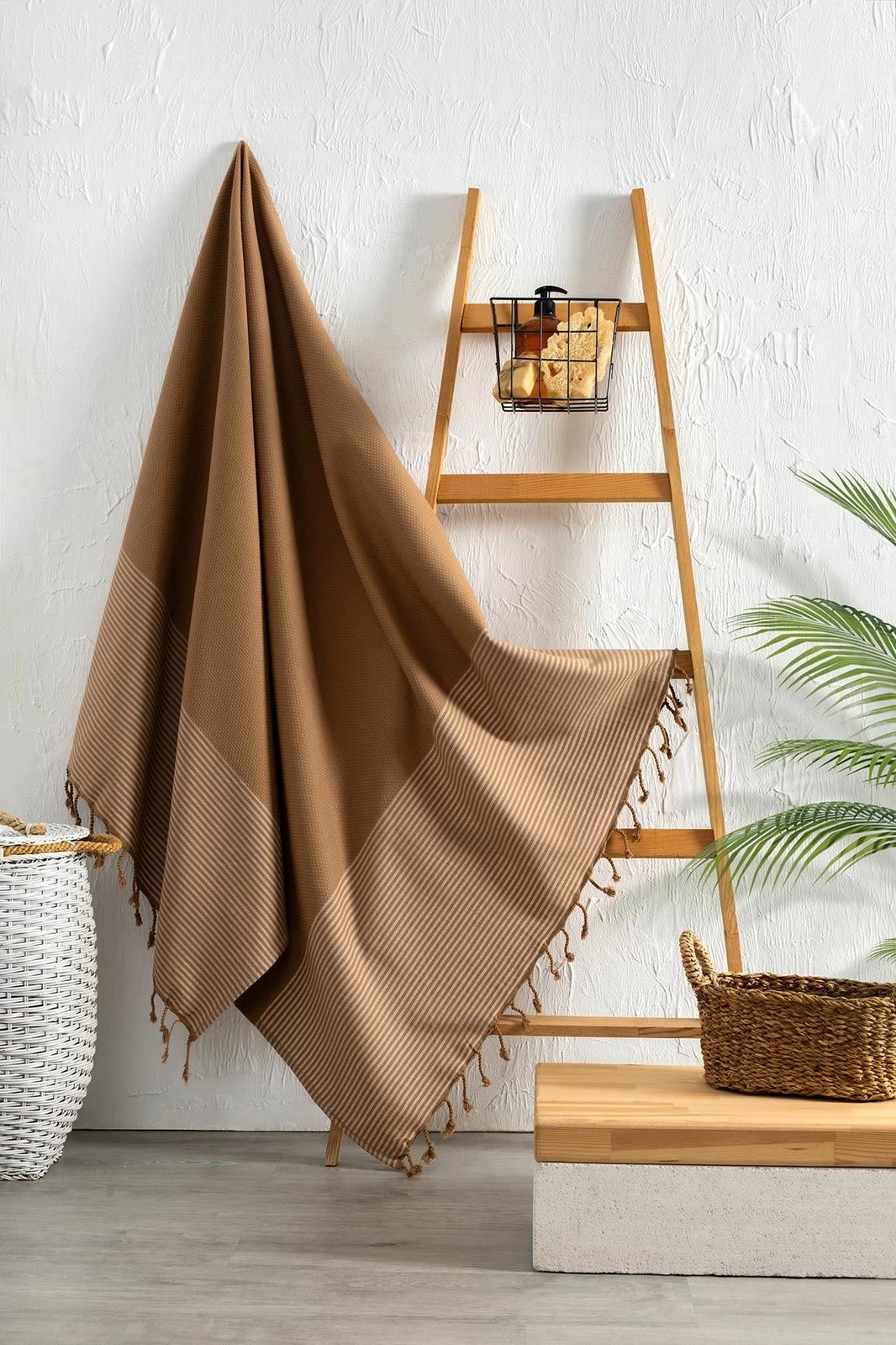 Peshqir plazhi Fouta, ngjyrë duhani, 100x200cm